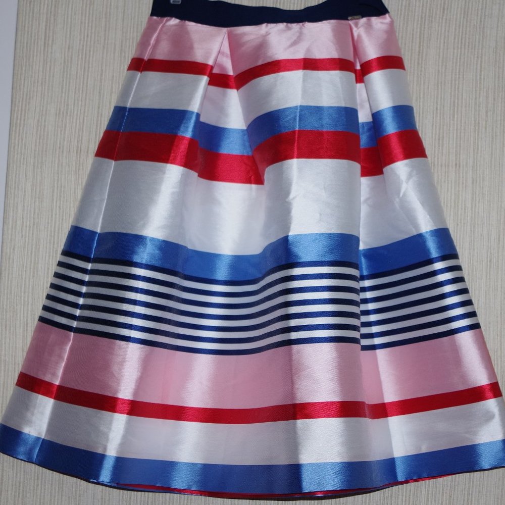 Loredana Italy Striped Pleated Girls Long Skirt Size:XL